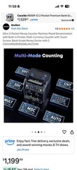 Aneken Ultra 2-Pocket Money Counter Machine Mixed Denomination