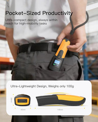 2D Wireless Barcode Scanner with 1.4″ TFT Screen, Portable Bluetooth Barcode Rea