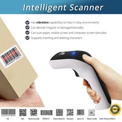 Wireless 2D Bluetooth Barcode Scanner: 3-in-1 Rechargeable 1D and 2D – QR Code