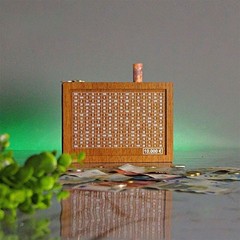 €1000-€10000 Wooden Money Box with Counter Money Piggy Bank Cash Coin Saving JQ