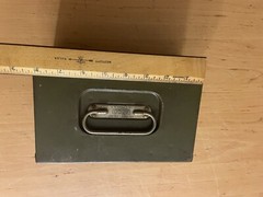 Vintage ASCO Art Steel Co New York OD Olive Drab Metal Safe Deposit Box NO KEY