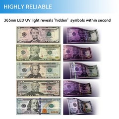Detector De Billetes Falso Con Luz Uv Led Portatil 20000 Horas Bateria