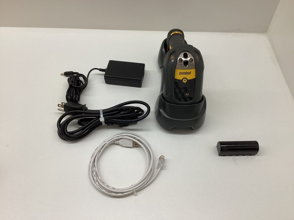 SYMBOL MOTOROLA LS3578-FZ WIRELESS BARCODE SCANNER & CRADLE KIT & PS NEW BATTERY