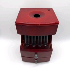 MAGNIF Deluxe Coin Sorter Wood CLASSIC CHERRY Box Lid Tubes Drawers