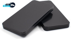 2 PCS Black Metal Cash Box Single Row Currency Tray Money Holder with Lid