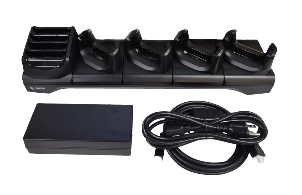 Zebra TC51/56 5-slot Charge only W/4-Slot sparebattery charger,