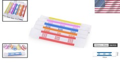250 Currency Band Bundles – Standard Colors for Quick Identification & Security