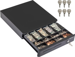 Cash Register Drawer for Point of Sale POS System with round Corners 16″, Remova