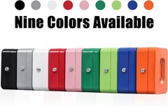 Portable Medium Cash Box with 2 Keys – Water-Resistant Metal Design in Limegreen