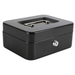 Locking Steel Medium Cash Box with Removable Coin Tray and Key Lock,7.87″x 6….