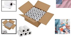 High-Performance 2.25″ x 50′ POS Thermal Paper Rolls – 50 Count, Biodegradable