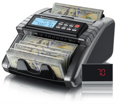 Máquina Contadora de Billetes USD/EUR con Detección y Pantalla LCD