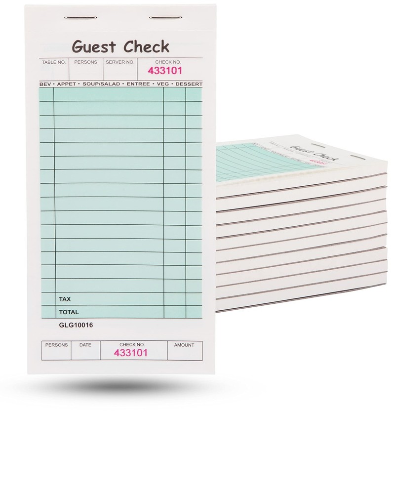BOGO 10-Pack of 50 Page Guest Checks for Professional Restaurants | Guest Che…