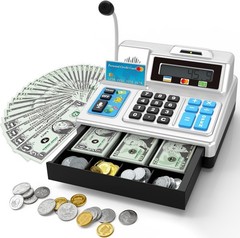 Calculator Cash Register Toy Gift for Kids Age 3, 4, 5, 6, 7, 8+ Year Old, 10…