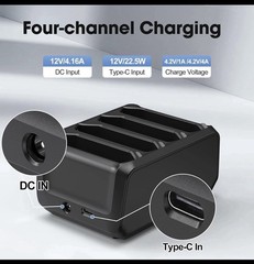 Four-Channel Charger for TC7X Series Models, DC/Type-C Input