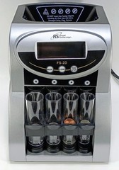 ROYAL SOVEREIGN FS-2D Digital COIN SORTER/COUNTER w/ 8 Tubes – TESTED AND WORKS