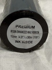 (17 Rolls) Thermal Transfer Ribbon 110mm x 360m (4.33″ x 1181′) – Premium – NEW