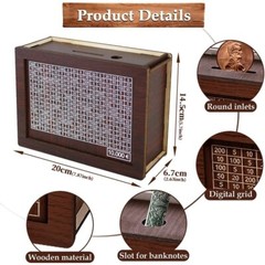 Cash Vault Wooden Savings Box Wooden Cash Saver Money Saving Box With Countdown