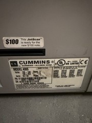 Cummins Jetscan 4065 Currency Paper Money Banknote Bill Counter 406-9905-00