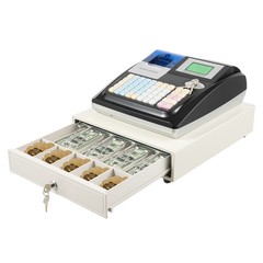 Cash Register Electronic POS System With Drawer 48 Keys LED Display For Retail