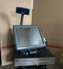 400814-001 Micros Workstation w/Stand, Cash Register, Printer and Price display