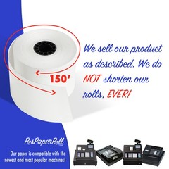 1-3/4″ (44mm) x 150′ Bond Paper Point of Sale (POS) Rolls (Carton of 100 Rolls)