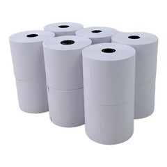 12 Rolls 2.25″ x 150′ Single Ply White Bond Paper POS Rolls 9074-0510