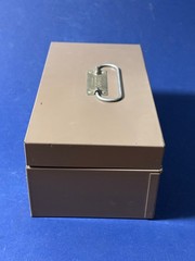 Vintage Lit-Ning Money Cash Box Cash Lock Box Beige No Key