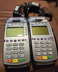 Lot of 2 Verifone VX520 VX 520 Credit Card Machine Terminal Reader