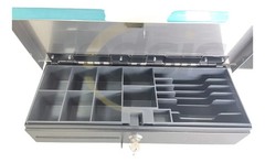 Cash drawer 18″ cash register POS lock box 6 Bill 8 coin removable for retail
