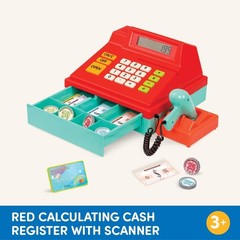 Kids Toy Cash Register – Red Scanner Set