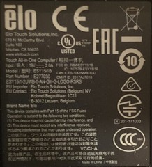 ELO ESY15i1B Touchscreen Toast POS (Android) POWER&CAMERA TESTED SCREEN CRACKED!
