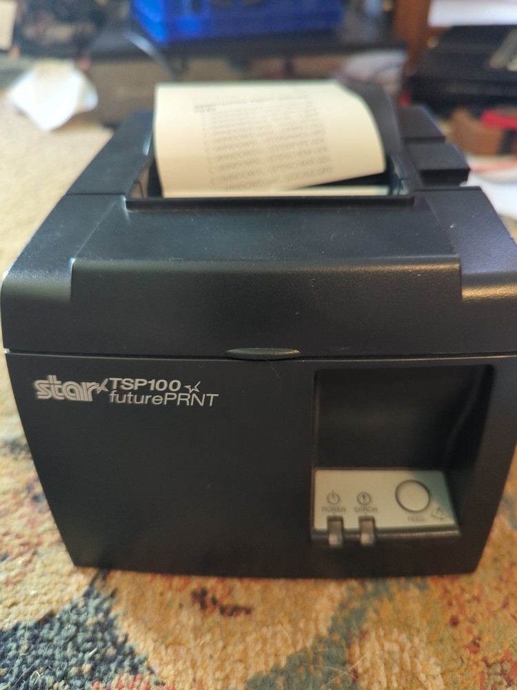 Star Micronics TSP100 FuturePRNT Thermal Receipt Printer POS w/ cables TSP143