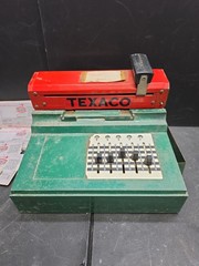 Texaco Credit Card Imprinter Farrington Machine w Papers Gas Oil POS Station USA