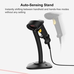 Inateck 1D Barcode Scanner Reader with Scanner Stand & Wired USB Cable, BCST-33