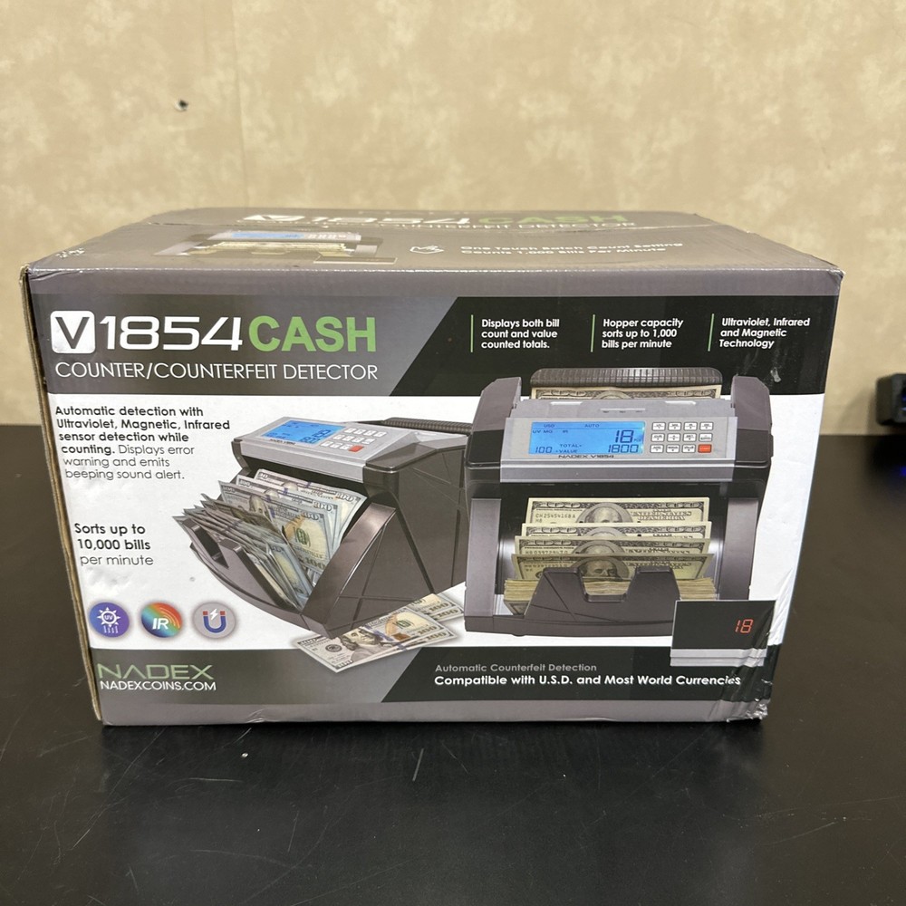 Nadex V1854 Money Counter Fast Bill Detector Counterfeit Detection