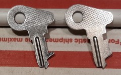 K80) 1 Lot of (2) PGM Casio Cash Register Keys #54; PGM #C-A32 & OP #C-A02.