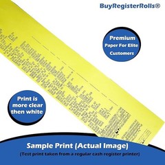 Yellow Thermal Paper (50 Rolls/case) 3 1/8 x 220 Receipt yellow