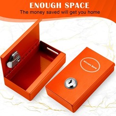 1 Pack Metal Box for Gamblers Pocket Sized Winner Bank Casino Cash Box with 2…