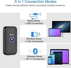 Eyoyo Mini high density bluetooth barcode scanner For Windows Android iOS Tablet