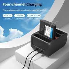 4-Port Battery Charger Cradle Adapter For Zebra TC77 TC70 TC75 TC72 TC70X TC75X