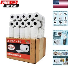 2 1/4″ inch x 50’ft Thermal Paper 50 Rolls, BPA Free Receipt Paper, 58mm Ther…