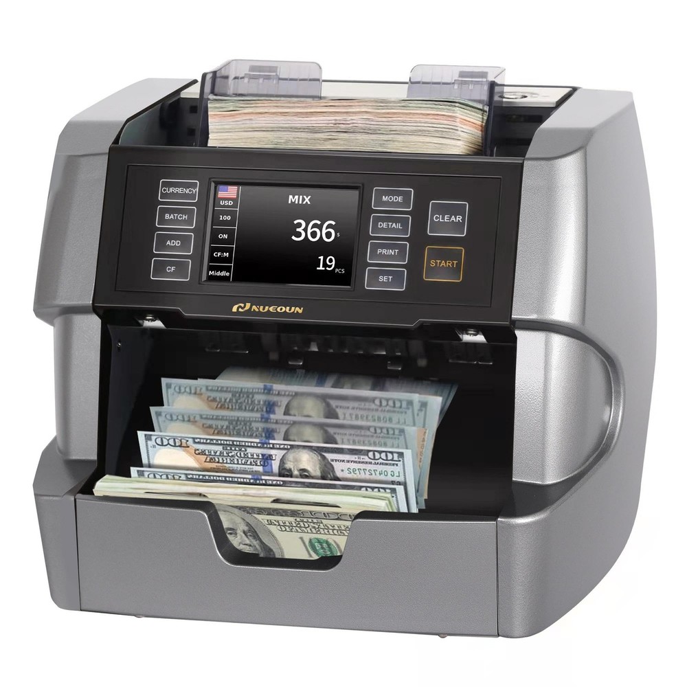 NUCOUN VC-7 Bank Grade Money Counter Machine Mixed Denomination,Value Countin…