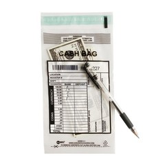Adsure Clear Plastic Small Bank Deposit Bags For Cash Pack Of 1000 5X9Tamper