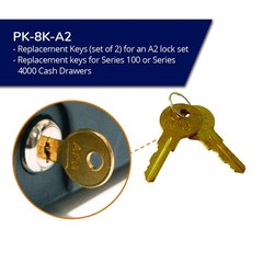 Apg Cash Drawer A2 Key Replacement Set Of Two Secure Spare Keys For Pos