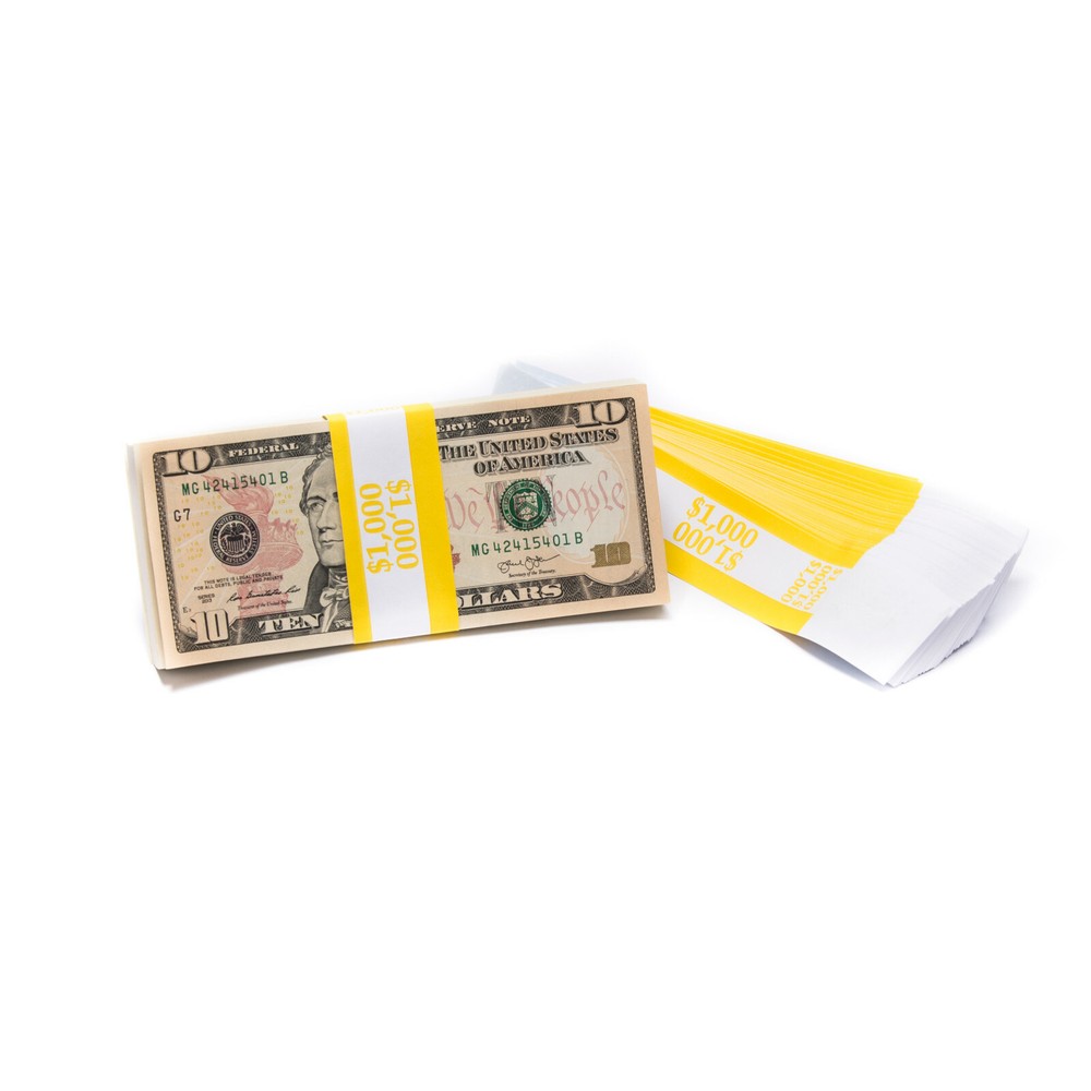 500 Self Sealing Currency Bands- $1,000 Denomination