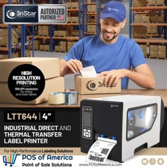 3nStar 4″ Industrial Direct &Thermal Transfer Label Printer USB Eth Ser LTT644