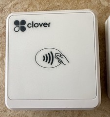 LOT OF 2 Clover GO RP-457 Contactless Card Reader |White | Mobile POS w 1 Dock