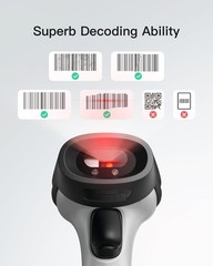Inateck Bluetooth Barcode Scanner, 1 Charge 180 Days Standby, 115FT Range, Au…