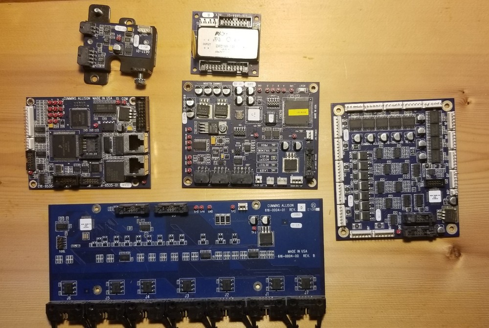 Cummins – Allison assorted PCB lot From a Cash sorting machine.